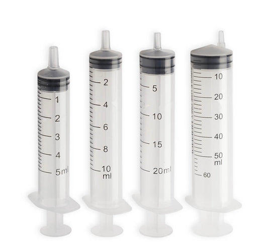 Disposable Syringes - sealed individually to maintain sterility